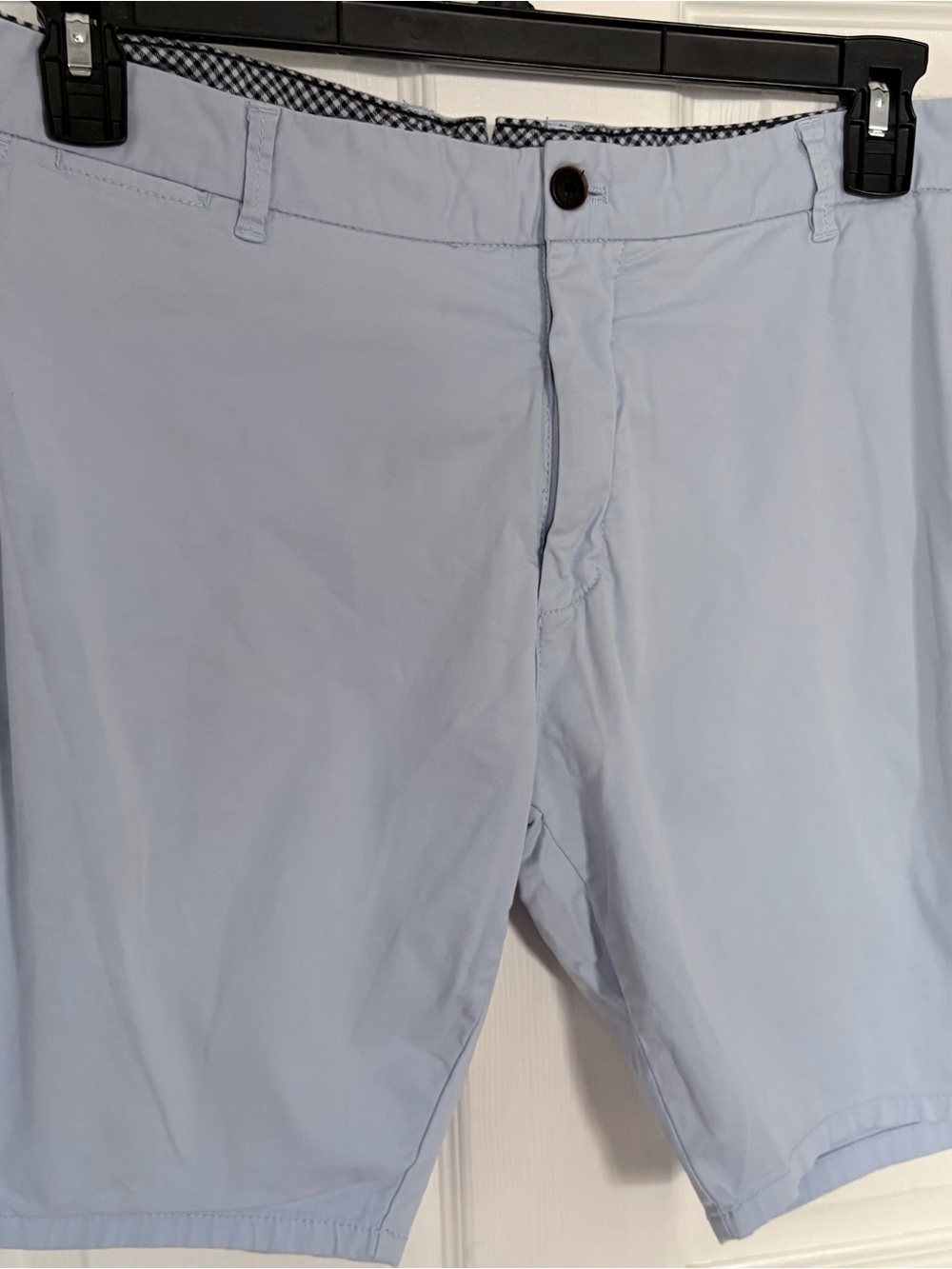 Men's Light Blue Flat Front Shorts — Clean Everyday Style